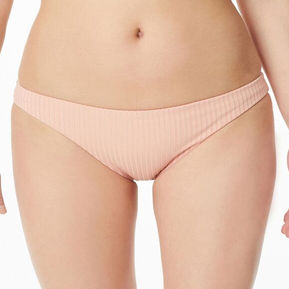 Sanctuary Refresh Rib Cinch-back Hipster Bikini Bottoms In Rose Smoke - - Picture 2 of 3